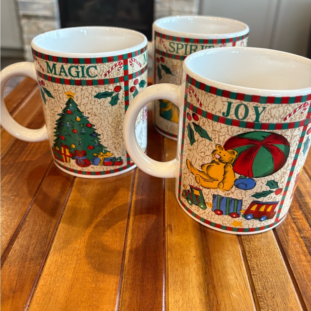Christmas Riviera Van Beers for Signature Cup Mug Under the Christmas Tree 3 pc